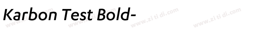 Karbon Test Bold字体转换